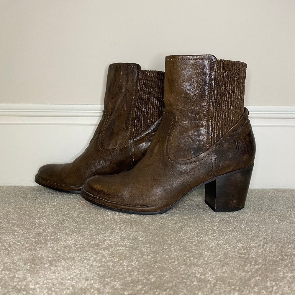 frye brown booties